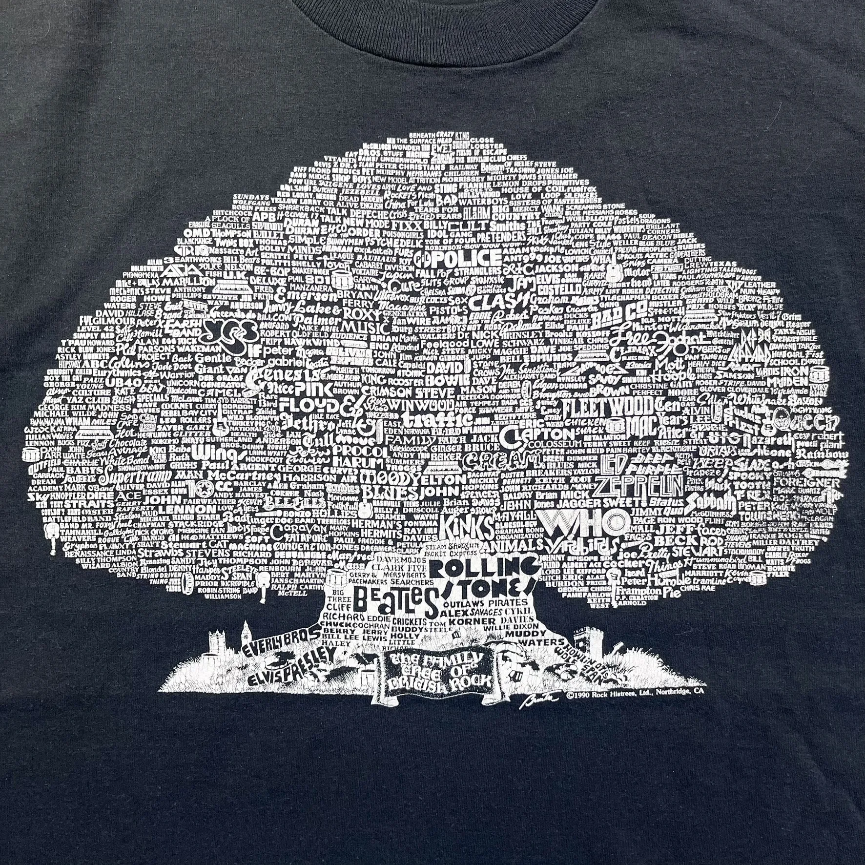 F- Vintage '90 British Rock Family Tree Single Stitch Tee sold by HG Vintage product image thumbnail 2