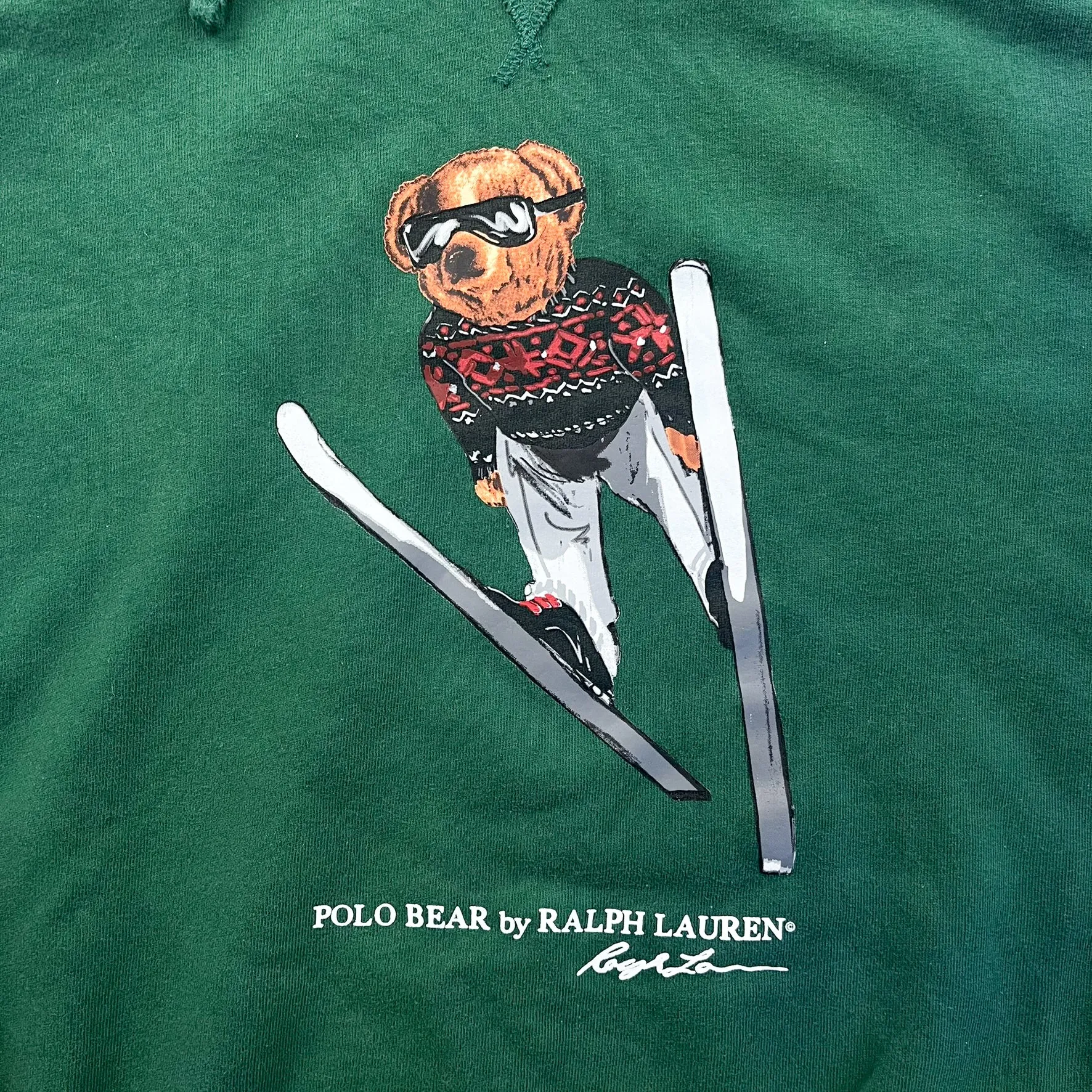 F- Vintage Ralph Lauren Polo Bear Ski Jump Graphic Hoodie sold by HG Vintage product image thumbnail 2