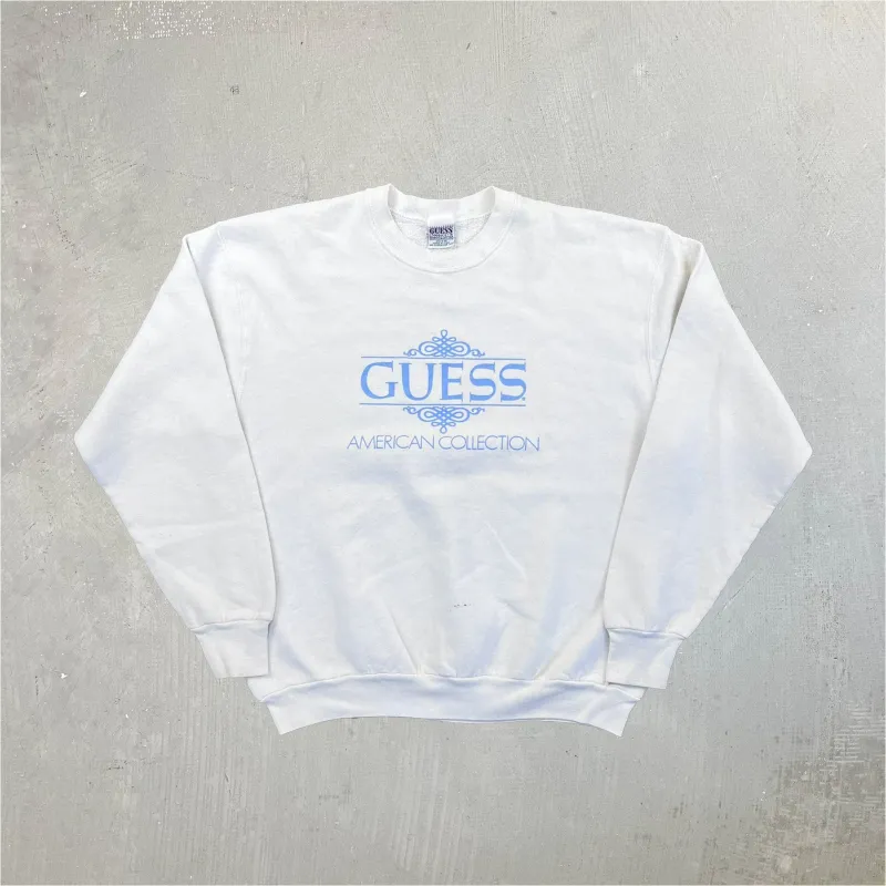 F- Vintage Guess 90s American Collection Text Crewneck sold by HG Vintage