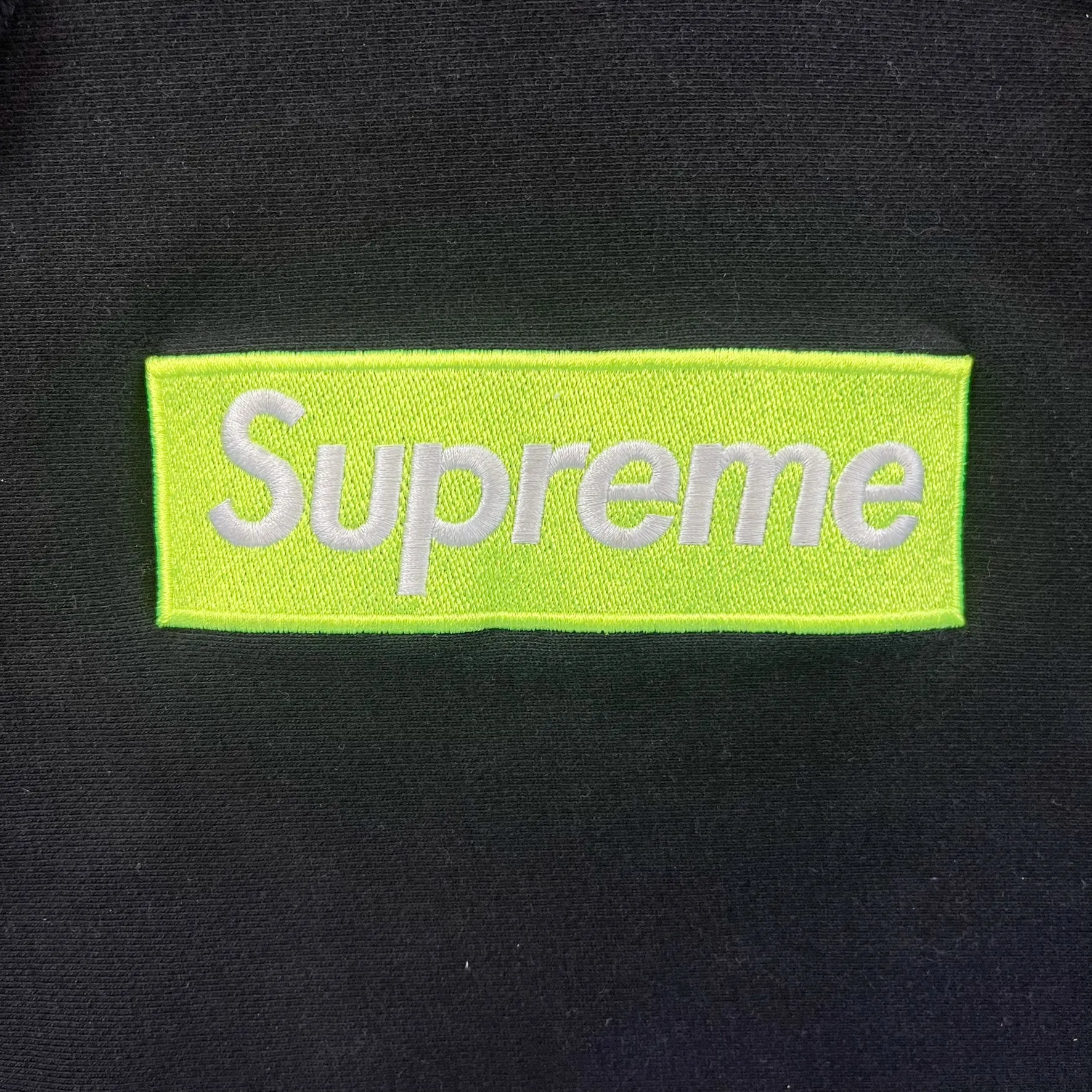 F- Supreme FW 17 Lime On Black Box Logo Hoodie sold by HG Vintage product image thumbnail 2