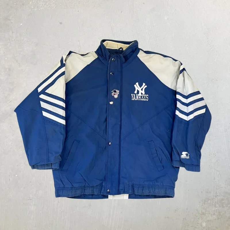 F- Vintage New York Yankees MLB Starter Zip Up Winter Jacket sold by HG Vintage