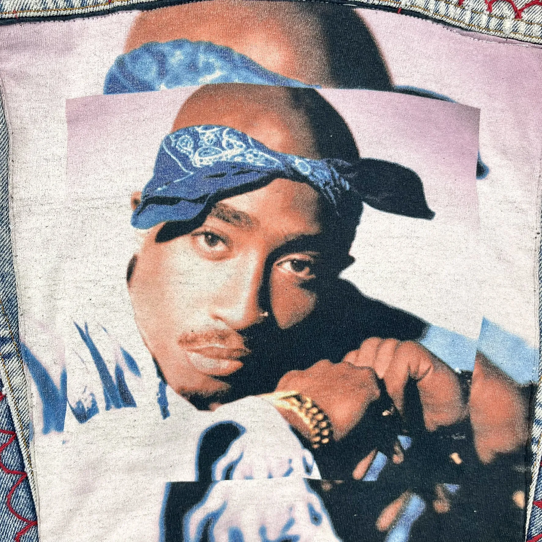 F- HOM Levi's Tupac Reworked Blanket Line Denim Jacket sold by HG Vintage product image thumbnail 3