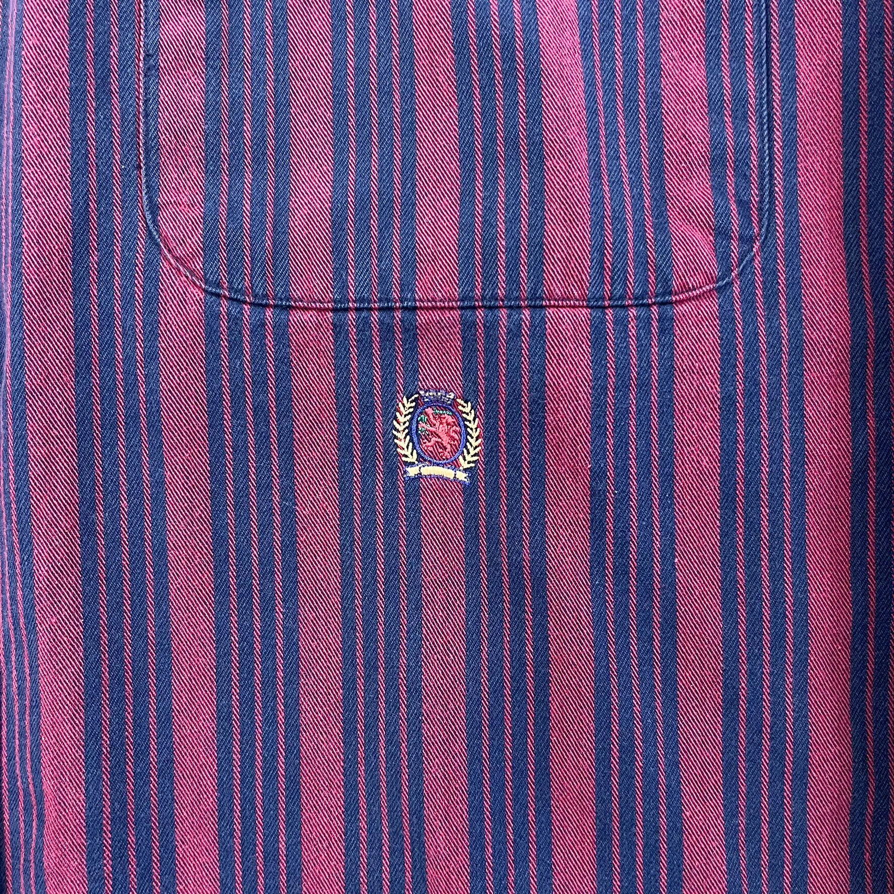 F- Vintage Tommy Hilfiger Stripped Embroidered Crest Button Down Shirt sold by HG Vintage product image thumbnail 3
