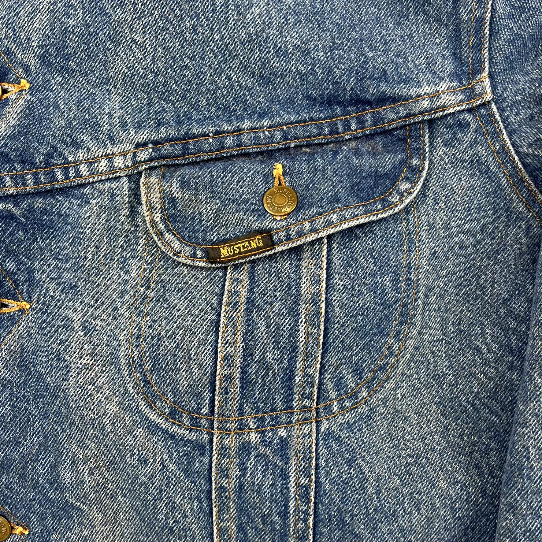 F- Vintage Mustang Storm Riders Blanket Lined Denim Jacket sold by HG Vintage product image thumbnail 4