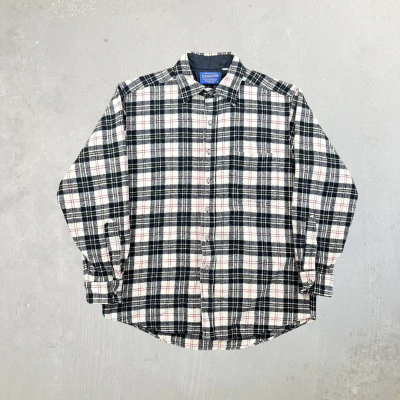 F- Vintage Pendleton Wool Beige Button Down Shirt sold by HG Vintage