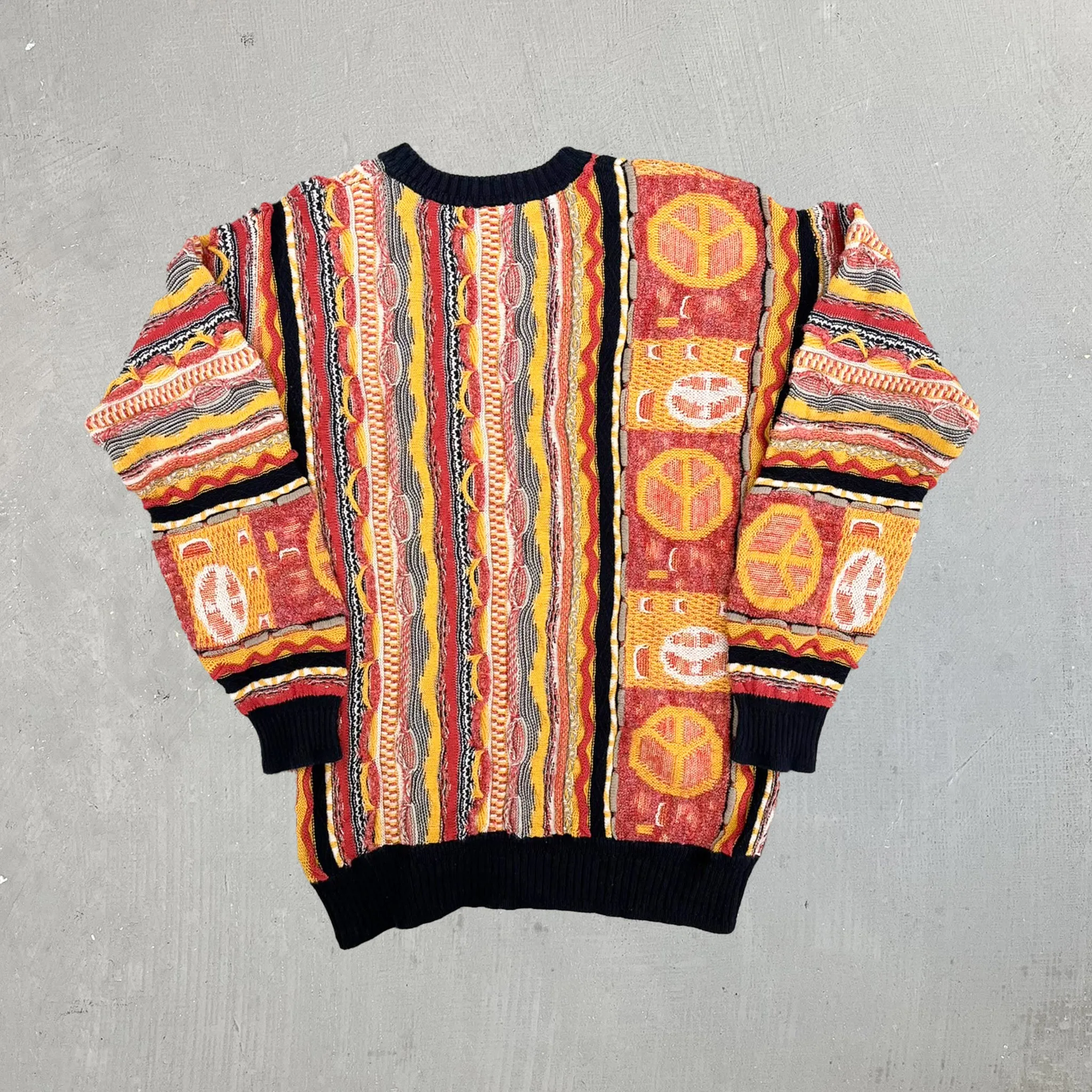 F- Vintage Peace Sign Coogi Style Woven Knit Sweaters sold by HG Vintage product image thumbnail 2