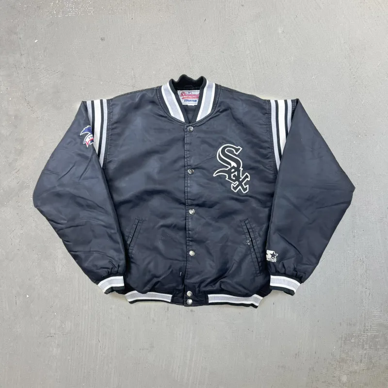 F- Vintage Chicago White Sox MLB Starter Diamond Collection Bomber Jacket sold by HG Vintage