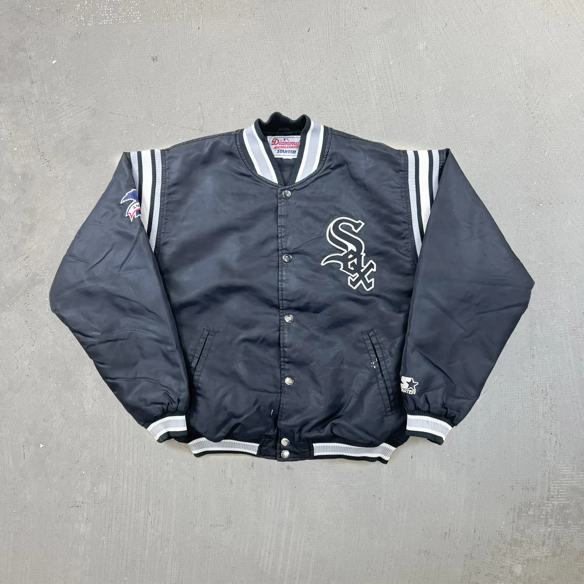 F- Vintage Chicago White Sox MLB Starter Diamond Collection Bomber Jacket sold by HG Vintage