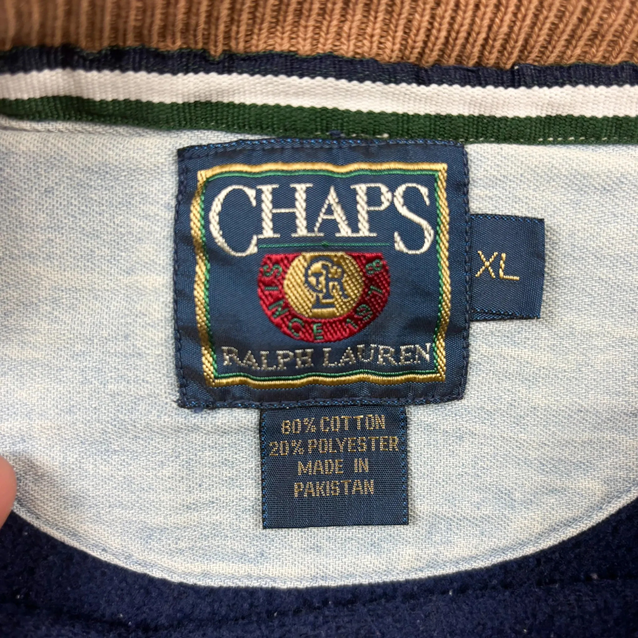 F- Vintage Chaps Ralph Lauren Embroidered Text Crewneck sold by HG Vintage product image thumbnail 4