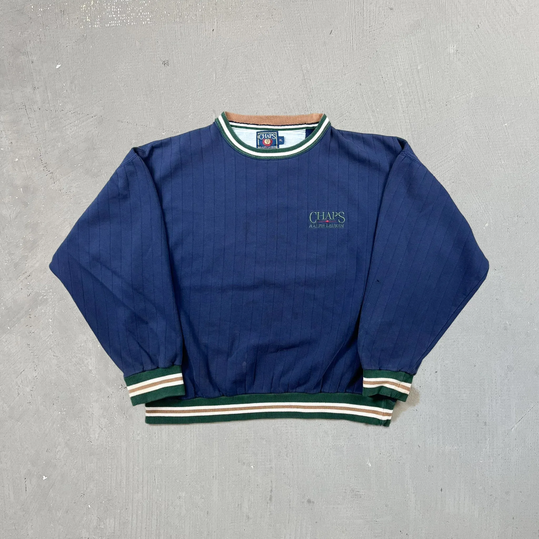 F- Vintage Chaps Ralph Lauren Embroidered Text Crewneck sold by HG Vintage