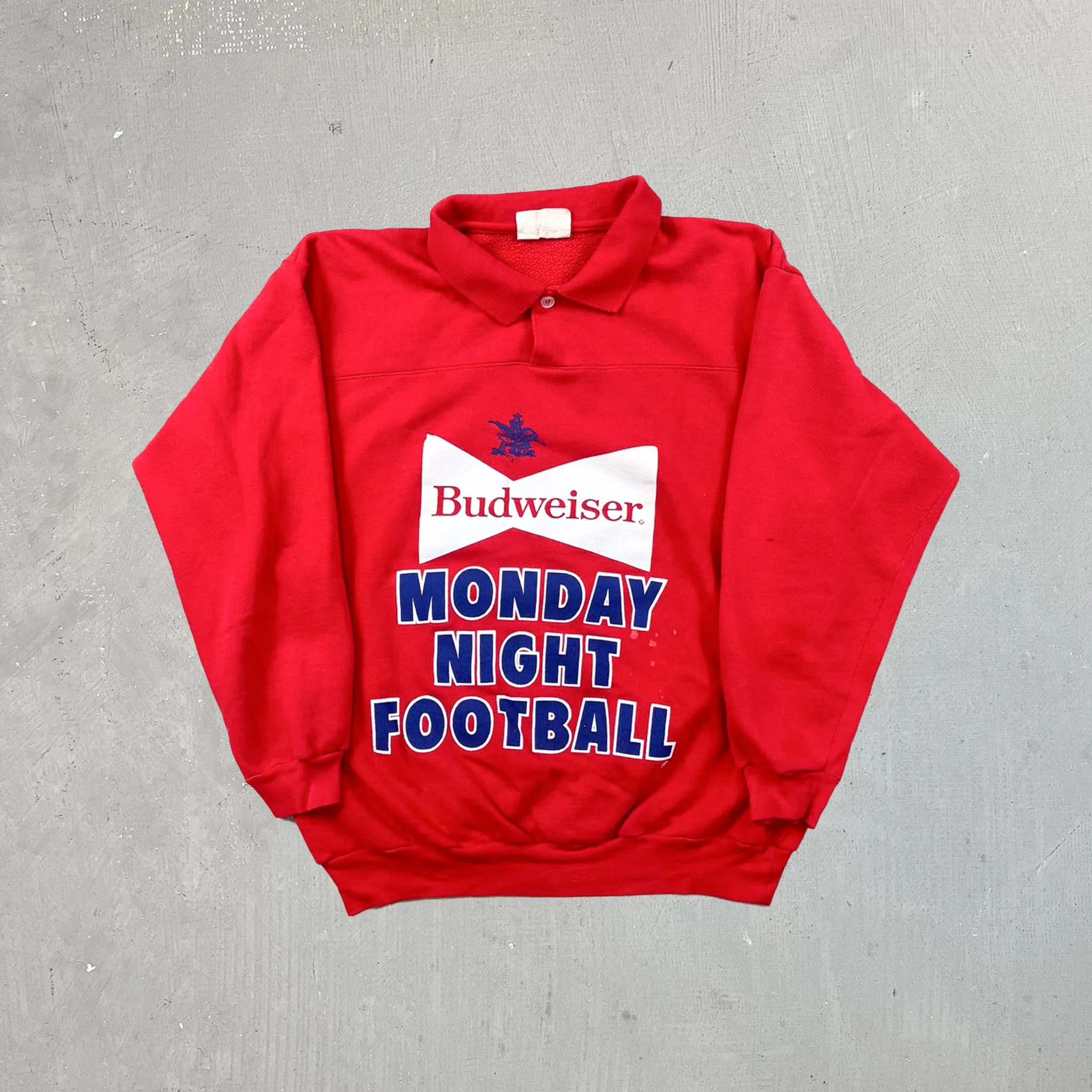 F- Vintage Budweiser Monday Night Football Polo Crewneck sold by HG Vintage