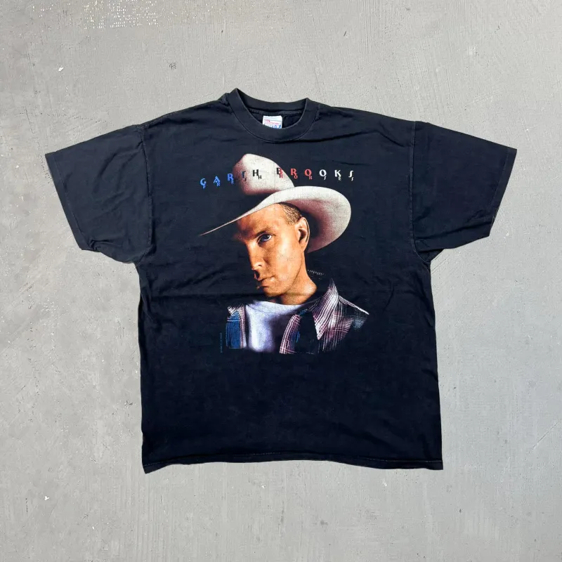 F- Vintage '96 Garth Brooks Fresh Horses Tour Picture Single Stitch  Hanes Tag Tee sold by HG Vintage