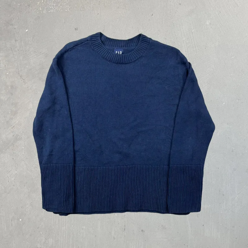 F- Vintage Gap Heavy Navy Knit Sweater sold by HG Vintage