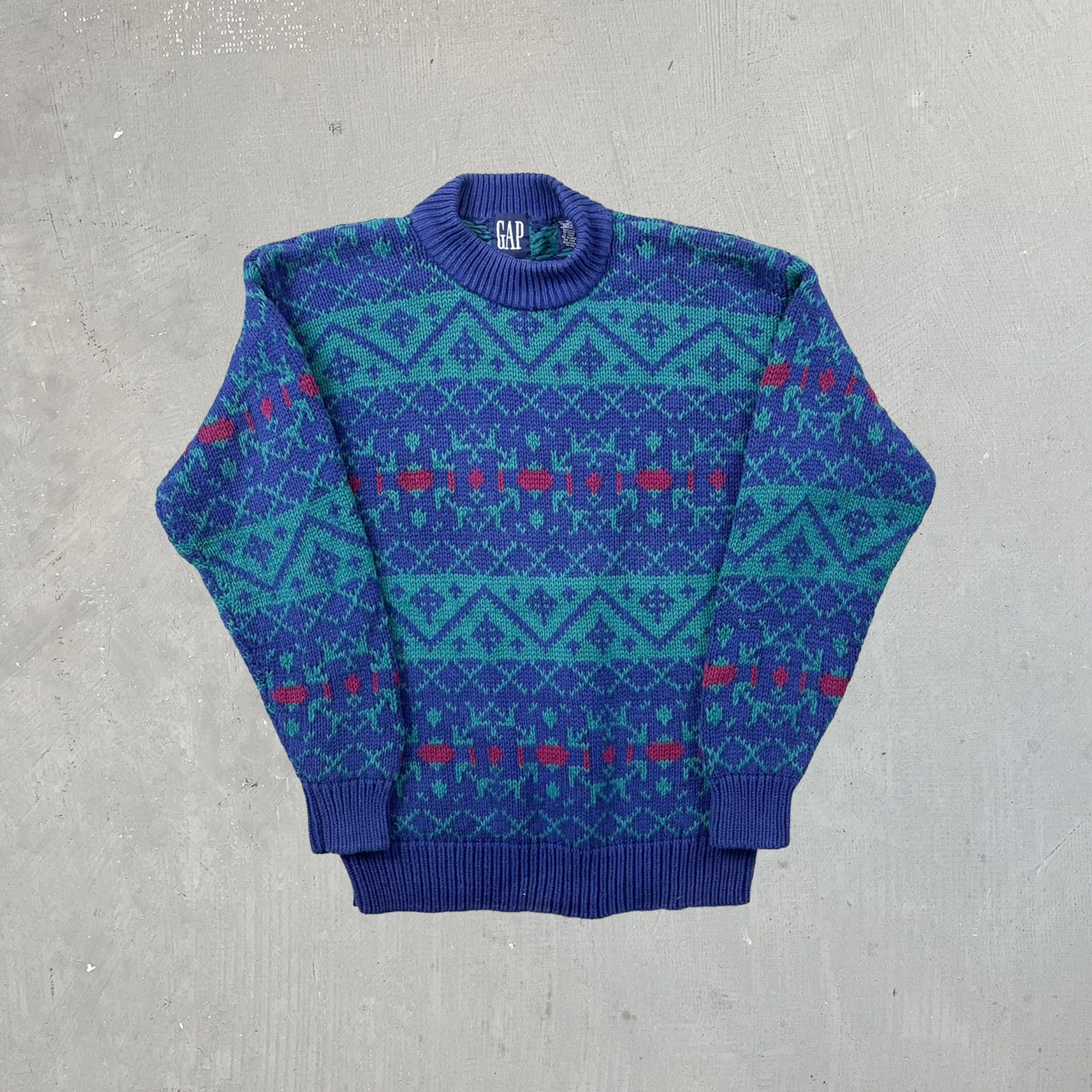 F- Vintage Gap Heavy Pattern Knit Sweater sold by HG Vintage