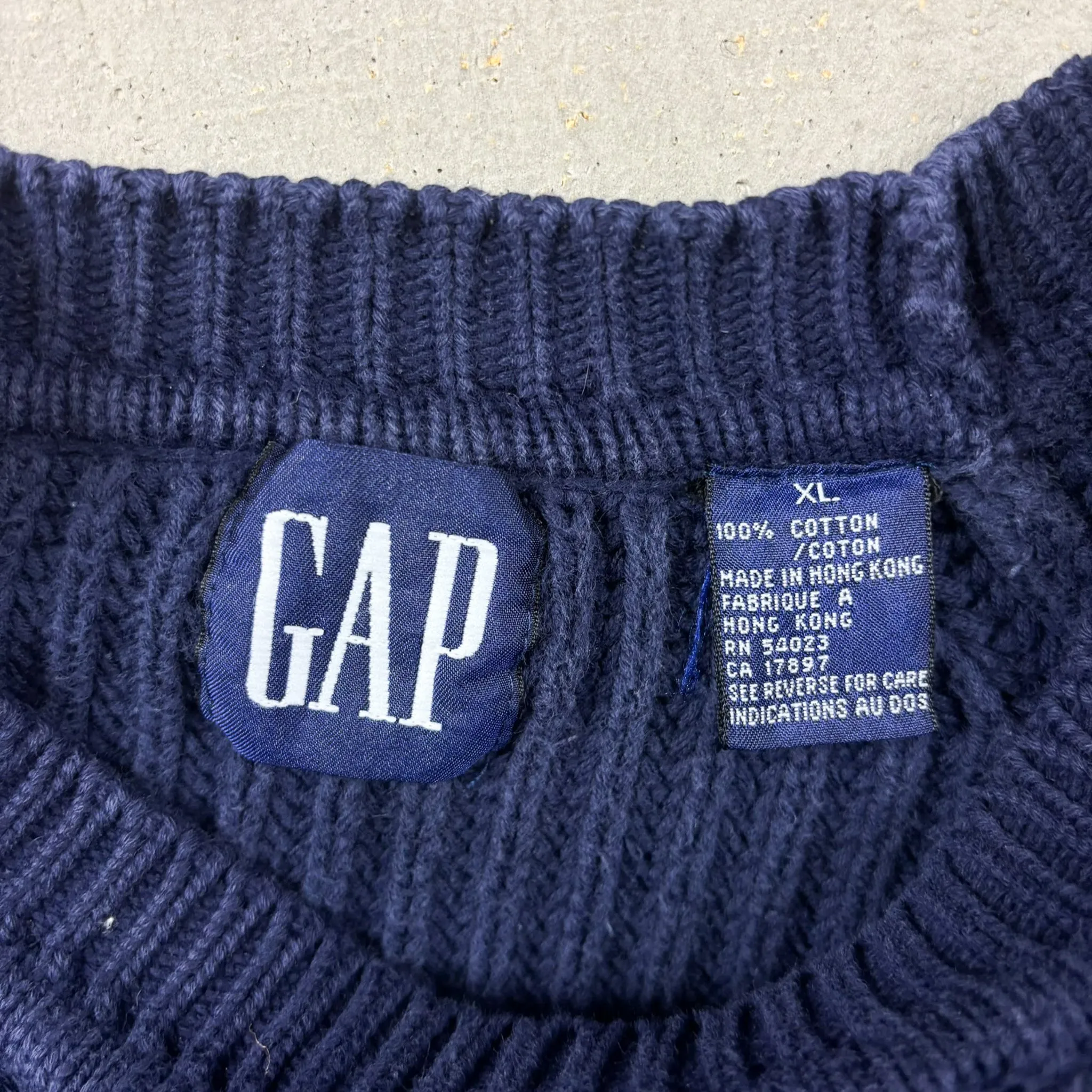 F- Vintage Gap Navy Heavy Knit Sweater sold by HG Vintage product image thumbnail 2