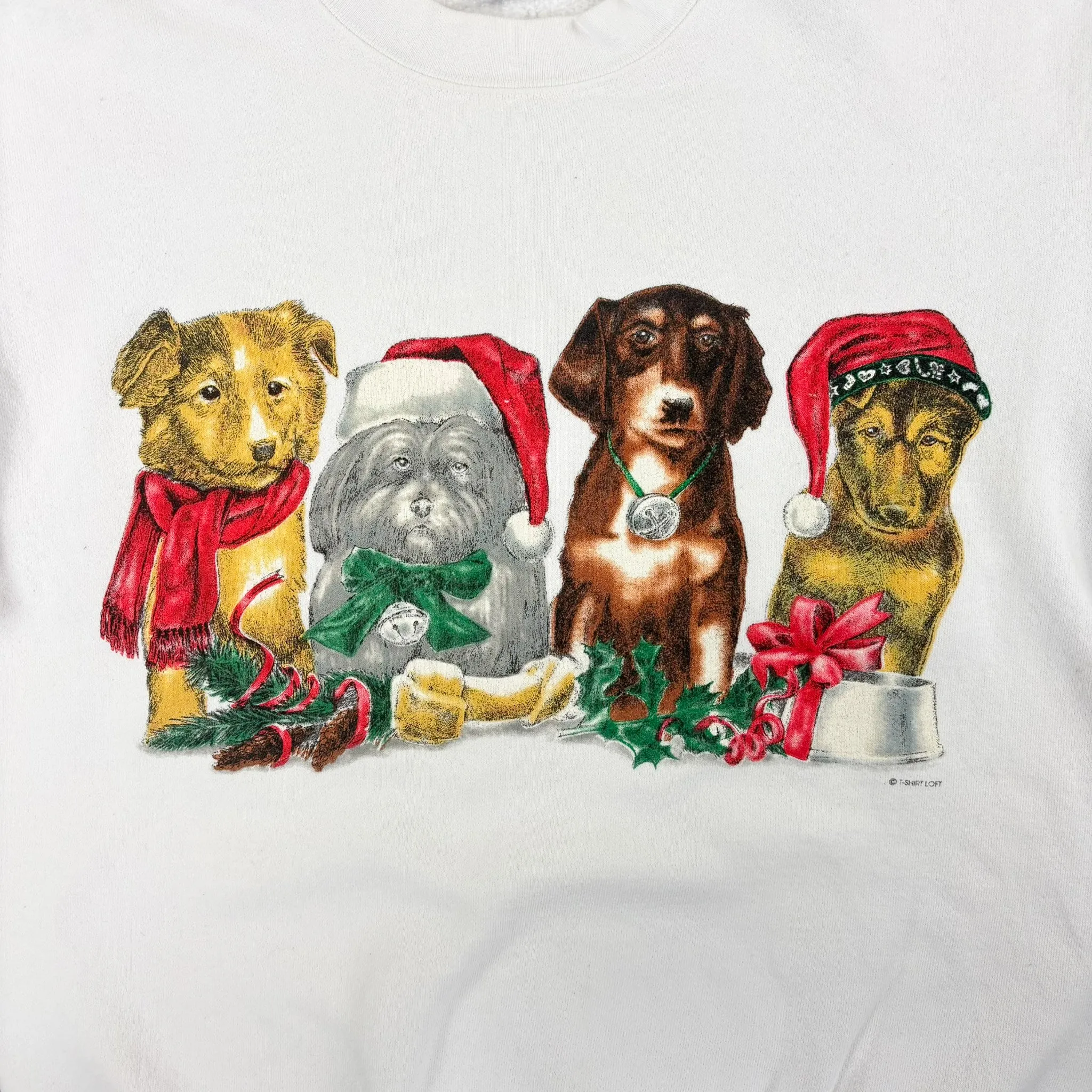 F- Vintage Christmas Dogs Graphic Crewneck sold by HG Vintage product image thumbnail 3