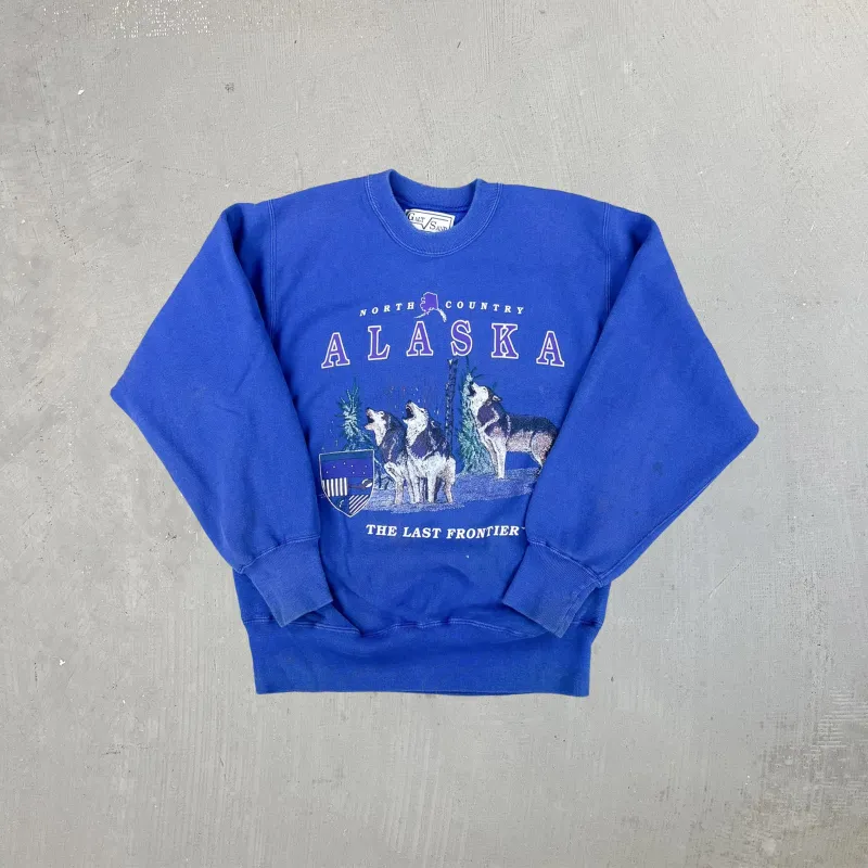 F- Vintage Galt Sand Alaska Crest & Wolves Graphic Crewneck sold by HG Vintage