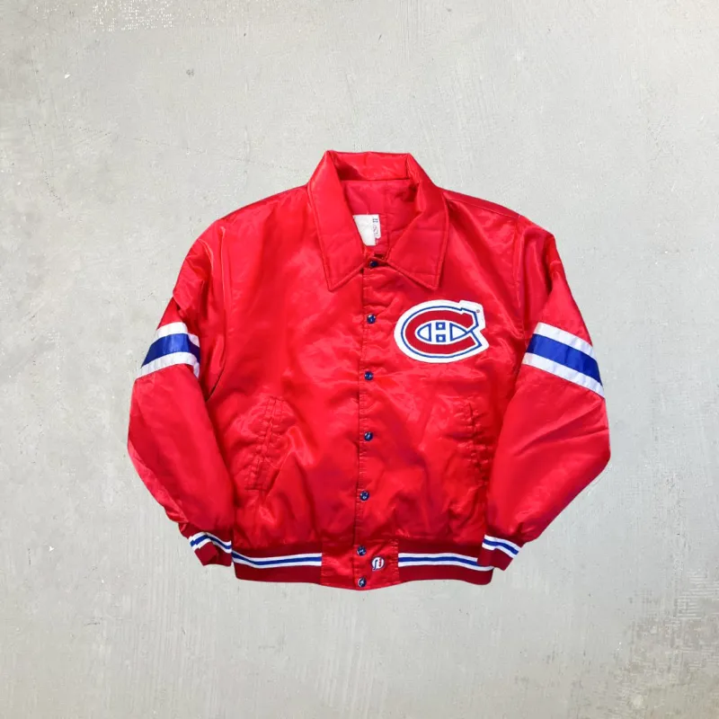 F- Vintage Montreal Canadiens NHL Satin Bomber Jacket sold by HG Vintage