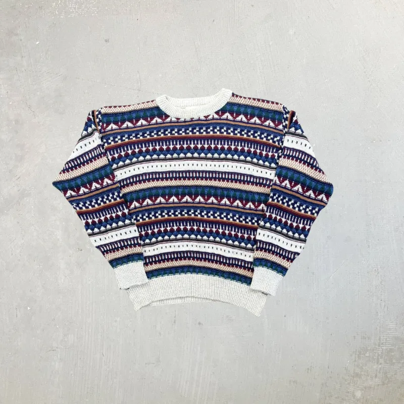 F- Vintage International Concept Color Pattern Knit Sweater sold by HG Vintage