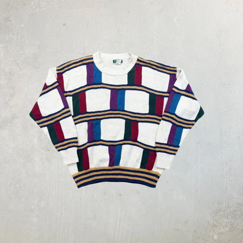 F- Vintage Ivy Club Color Block Knit Sweater sold by HG Vintage
