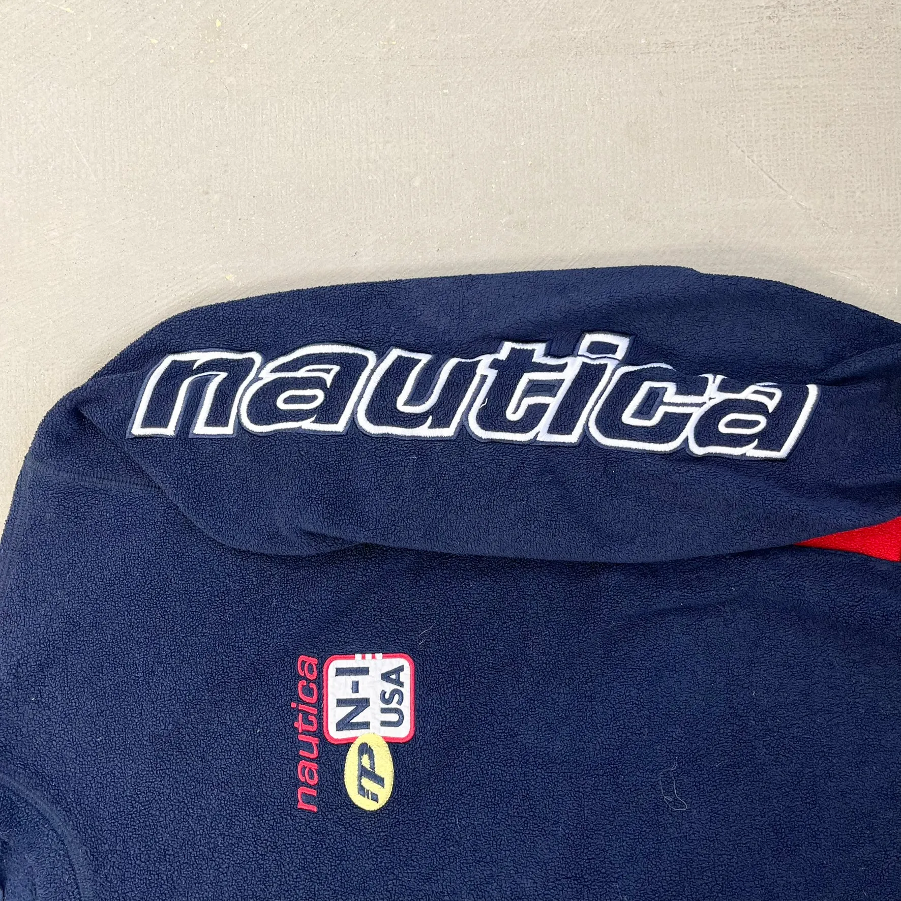 F- Nautica Embroidered Text & Logo Polar Fleece Crewneck sold by HG Vintage product image thumbnail 3