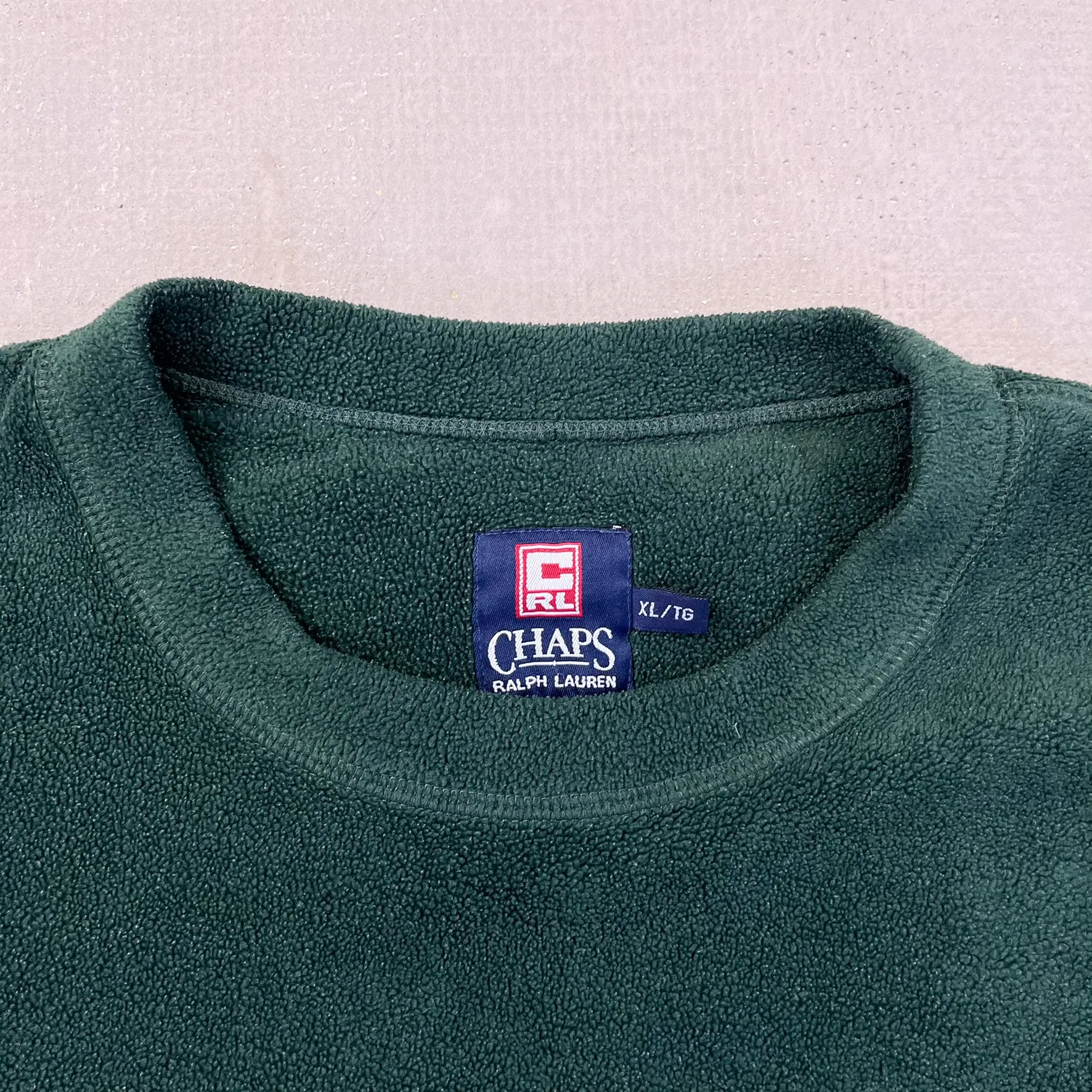 F- Chaps Ralph Lauren Embroidered Text Polar Fleece Crewneck sold by HG Vintage product image thumbnail 2