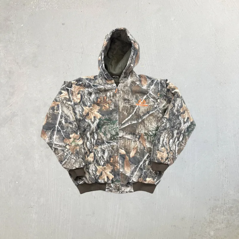 F- Vintage Real Tree Edge Pattern Hooded Jacket sold by HG Vintage