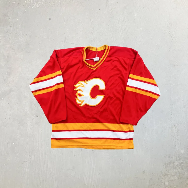 F- Vintage Calgary Flames NHL CCM Jersey sold by HG Vintage
