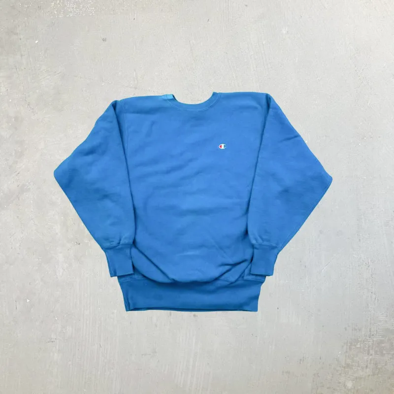 F- Vintage Champion Reverse Weave Made in USA Blue Crewneck sold by HG Vintage