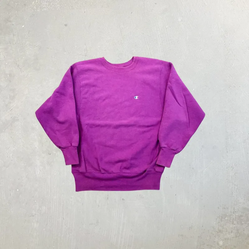 F- Vintage Champion Made in USA Reverse Weave Purple Crewneck sold by HG Vintage