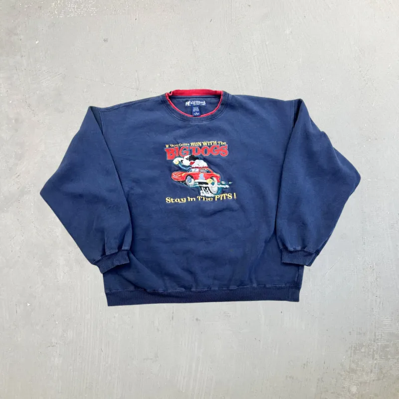 F- Vintage Big Dogs Stay In The Pit Embroidered Crewneck sold by HG Vintage