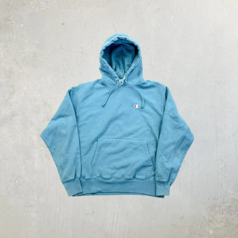 F- Vintage Champion Reverse Weave Teal Hoodie sold by HG Vintage