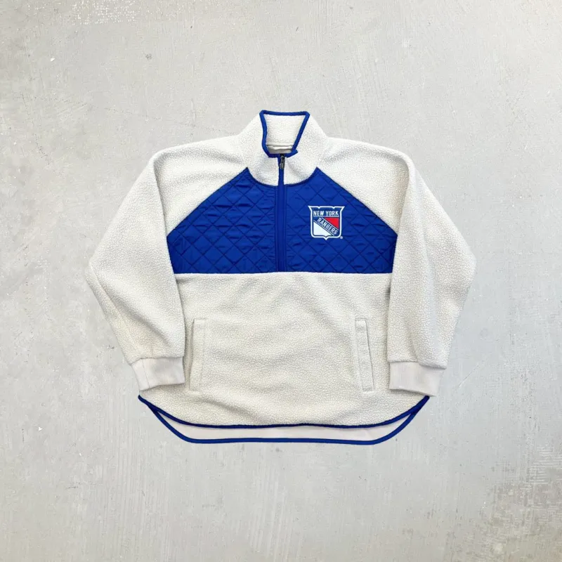 F- Vintage New York Rangers NHL Quarter Zip Polar Fleece sold by HG Vintage