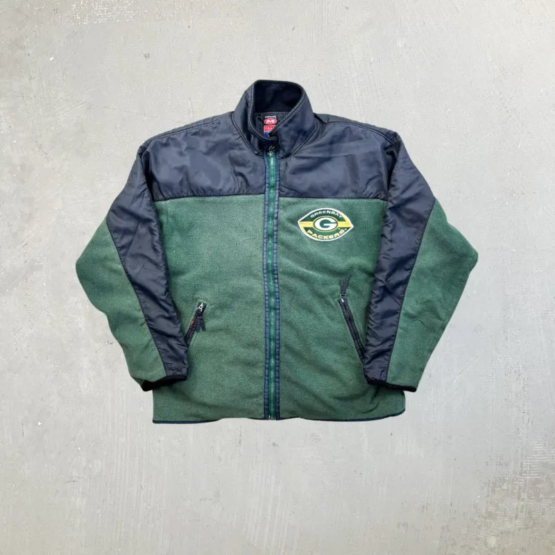 F- Vintage Green Bay Packers NFL Zip Up Polar Fleece sold by HG Vintage