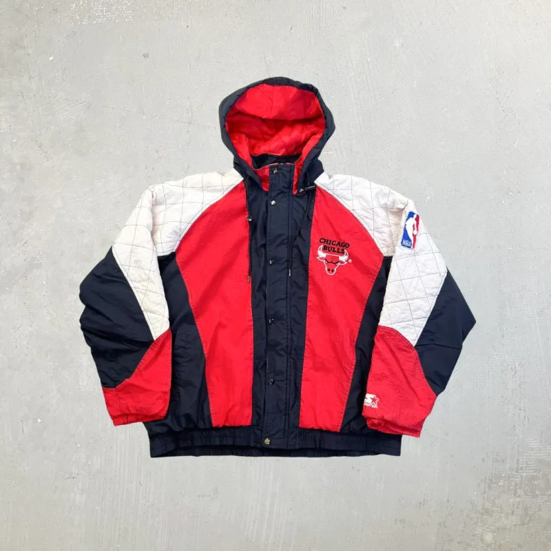 F- Vintage Chicago Bulls NBA Starter Heavy Winter Jacket sold by HG Vintage