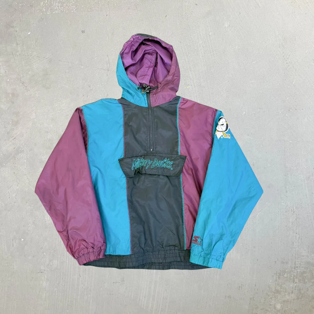 F- Vintage Anaheim Mighty Ducks NHL Starter Anorak Lightweight Jacket sold by HG Vintage