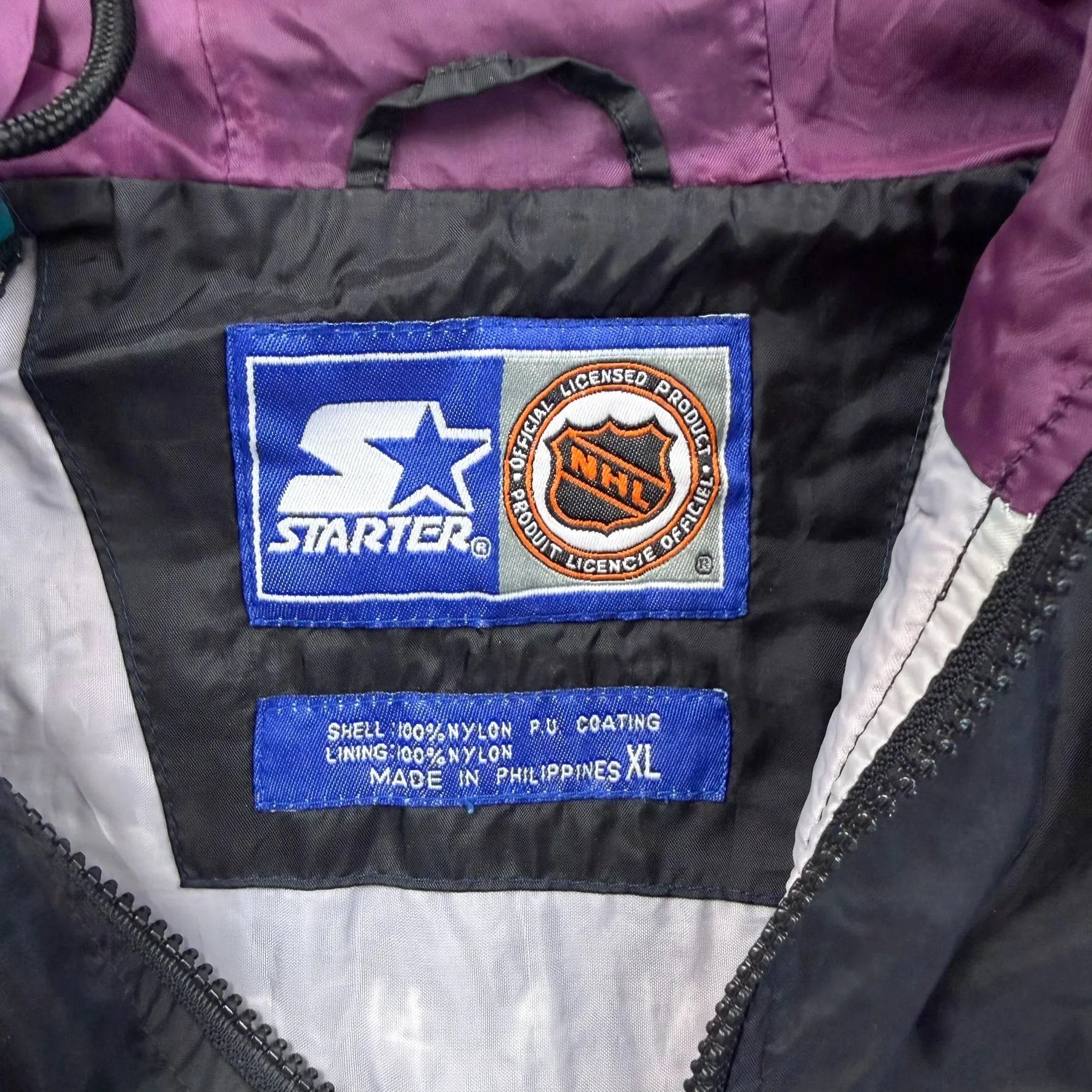 F- Vintage Anaheim Mighty Ducks NHL Starter Anorak Lightweight Jacket sold by HG Vintage product image thumbnail 5