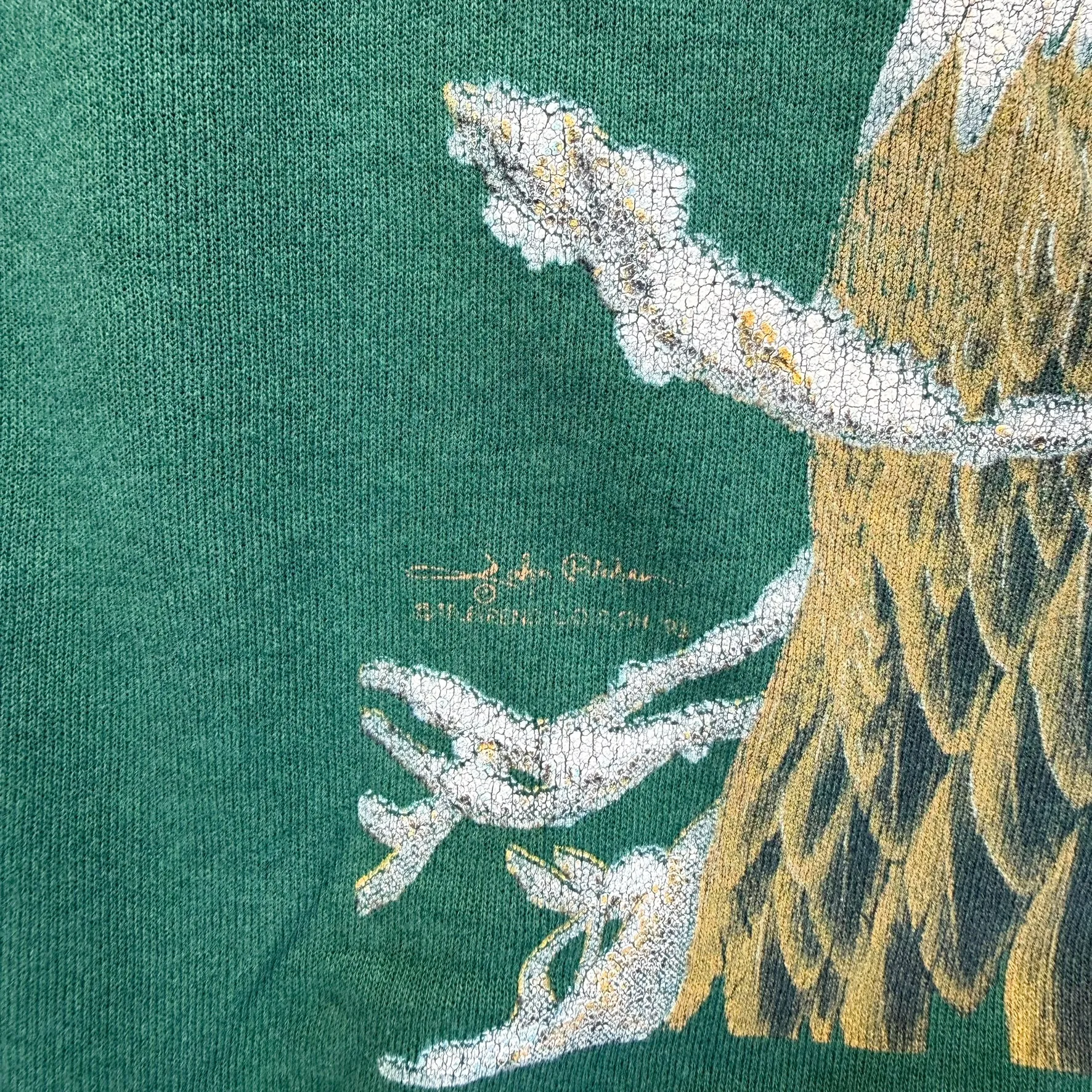 F- Vintage '93 Eagle Print Hanes Active Tag Made In USA Crewneck sold by HG Vintage product image thumbnail 4