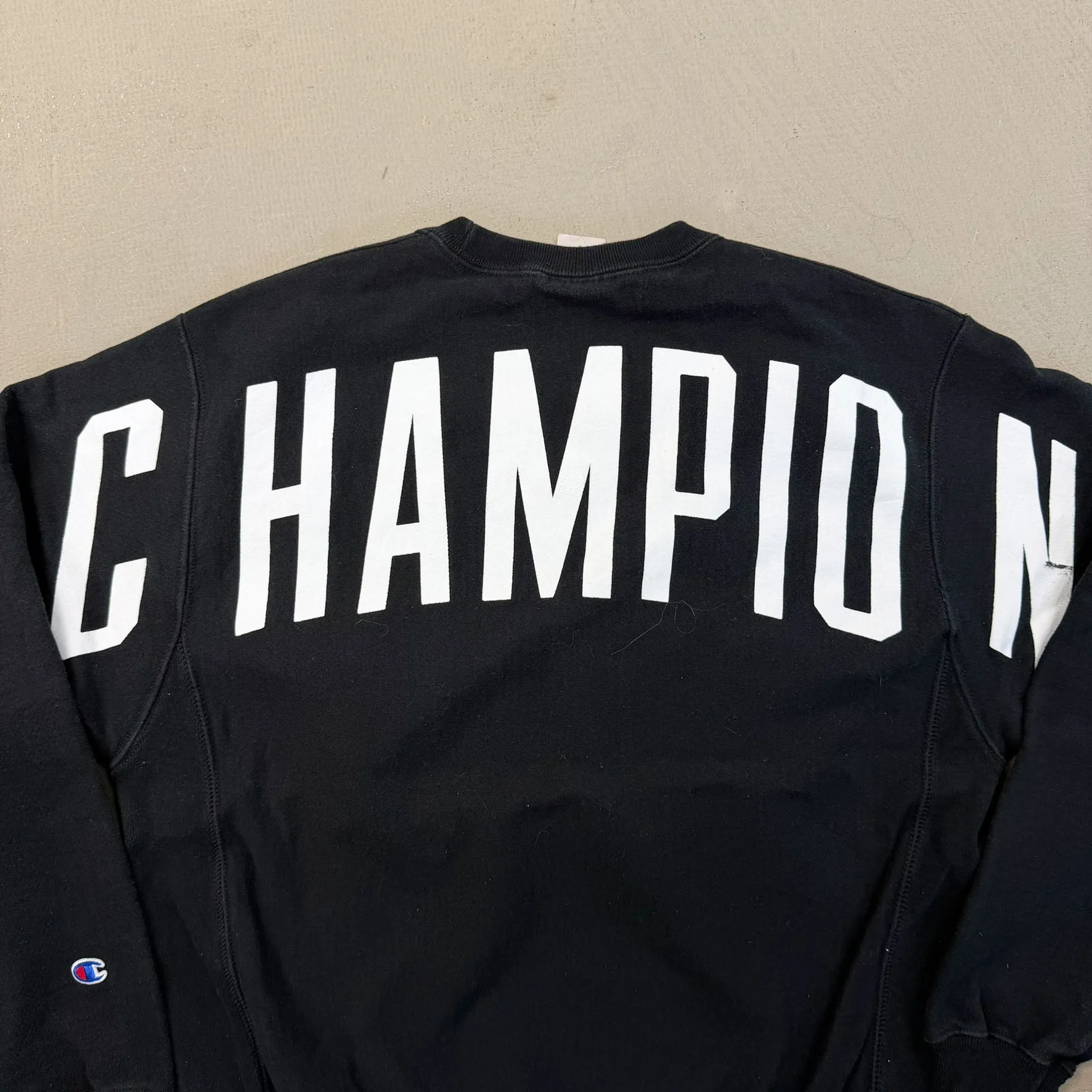 F- Vintage Champion Reverse Weave Back Text Print Crewneck sold by HG Vintage product image thumbnail 4