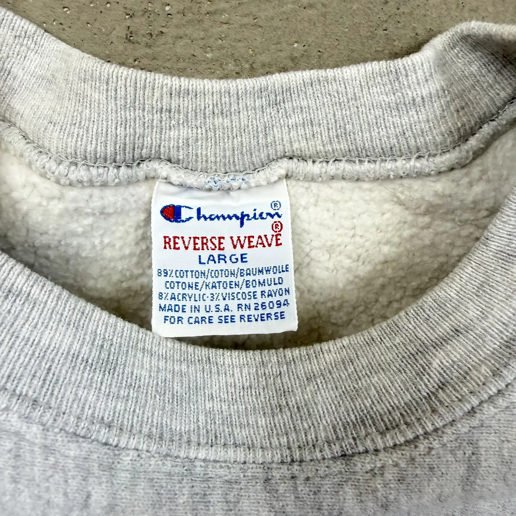F- Vintage Champion Reverse Weave Heather Grey Made In USA Crewneck sold by HG Vintage product image thumbnail 4
