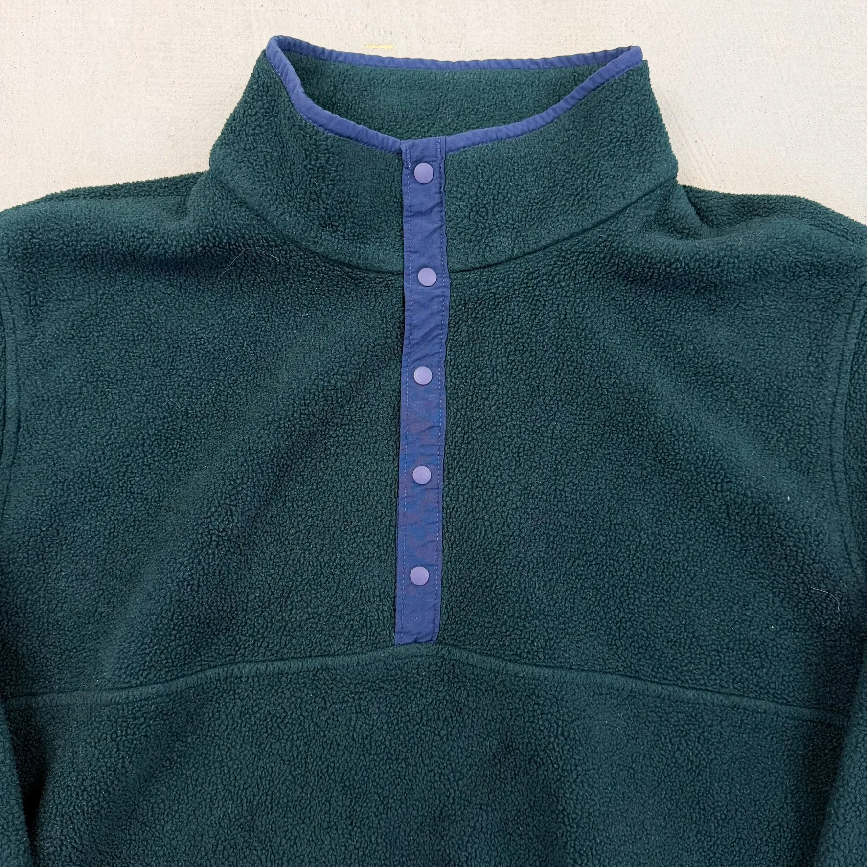 F- Vintage LL Bean Quarter Button Green Polar Fleece sold by HG Vintage product image thumbnail 3