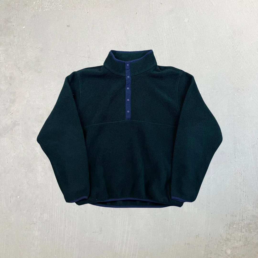 F- Vintage LL Bean Quarter Button Green Polar Fleece sold by HG Vintage