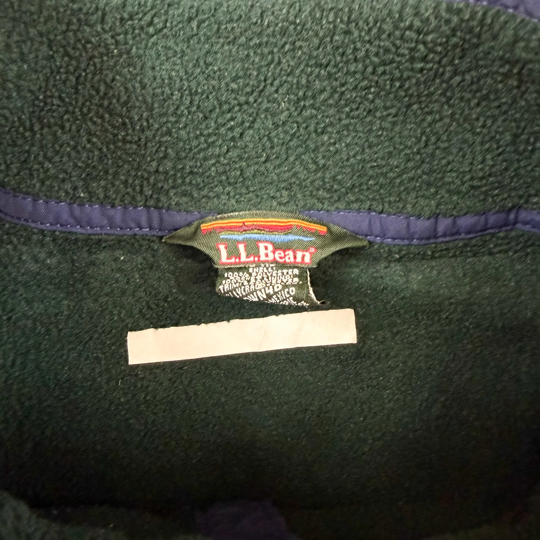 F- Vintage LL Bean Quarter Button Green Polar Fleece sold by HG Vintage product image thumbnail 2