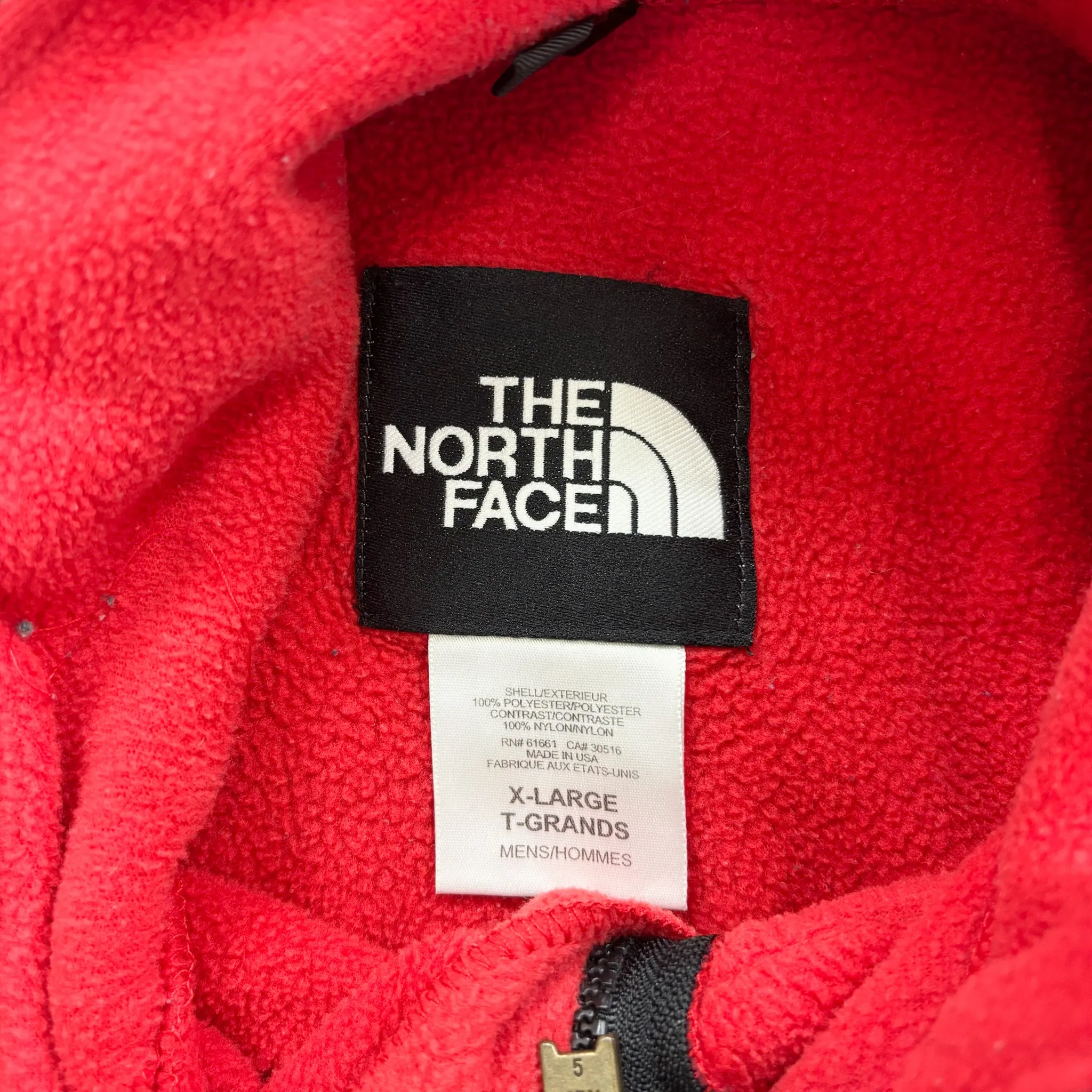 F- North Face Denali Zip Up Red Polar Fleece sold by HG Vintage product image thumbnail 3