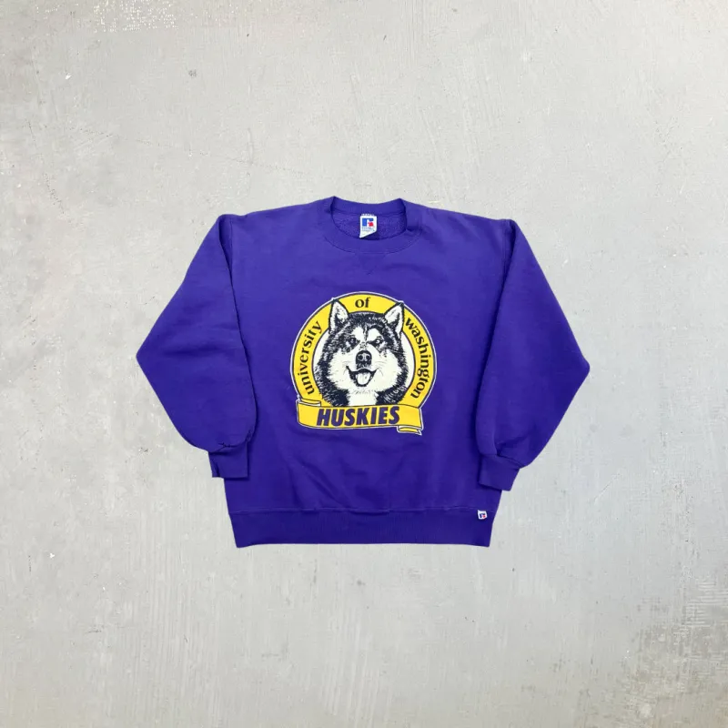 F- Vintage University Of Washington Huskies Russell Athletic Made In USA Crewneck sold by HG Vintage