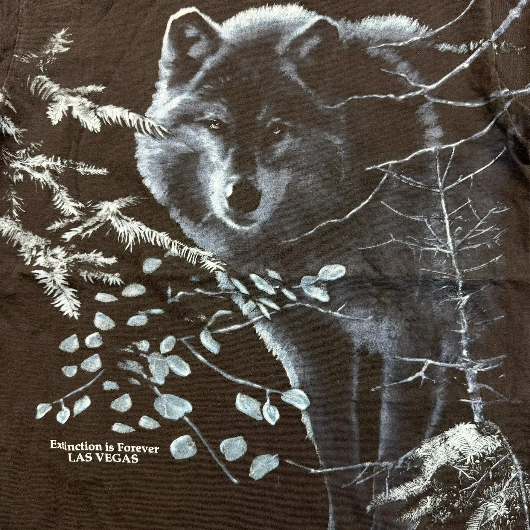 F- Vintage Las Vegas Wolf Animal Print Made In USA Single Stitch Tee sold by HG Vintage product image thumbnail 2