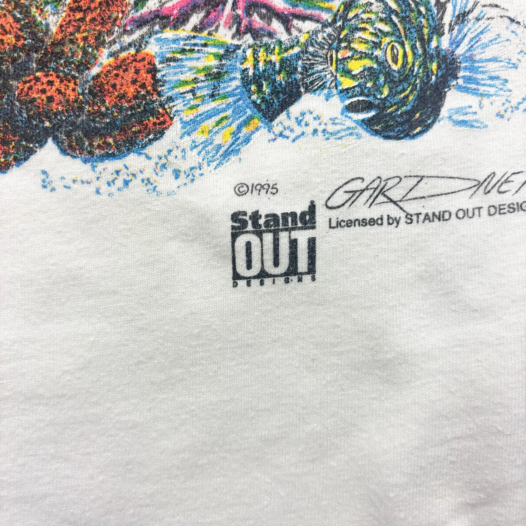 F- Vintage '95 Aquatic Life Puerto Vallarta Mexico Single Stich Tee sold by HG Vintage product image thumbnail 3