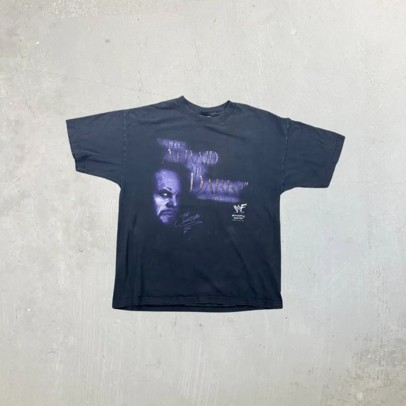 F- Vintage '96 WWE The Undertaker Afraid Of The Dark Picture Tee sold by HG Vintage