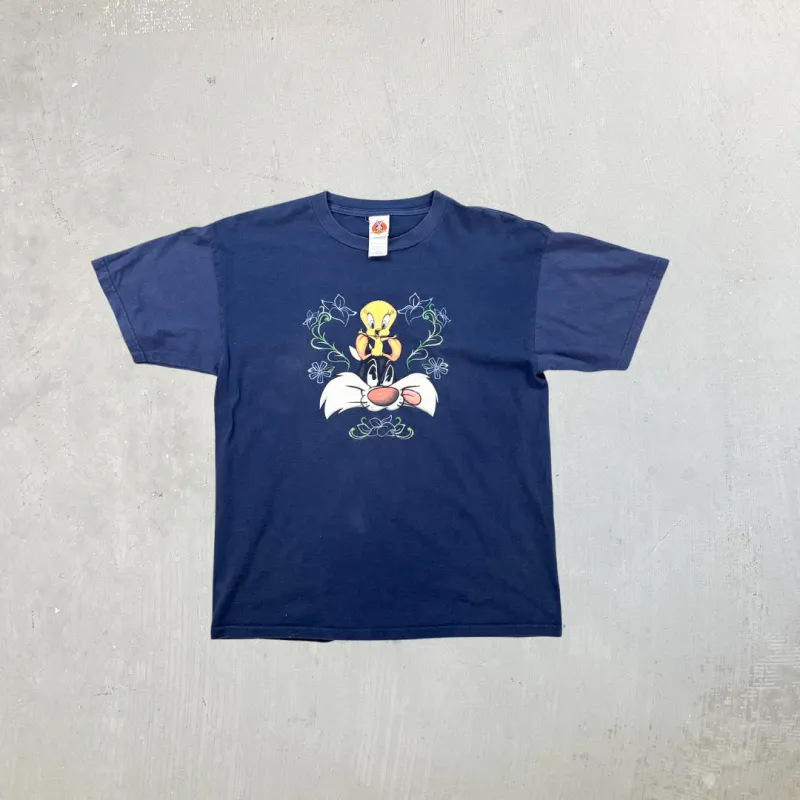 F- Vintage '97 Looney Tunes Sylvester Cat & Tweedy Bird Graphic Tee sold by HG Vintage