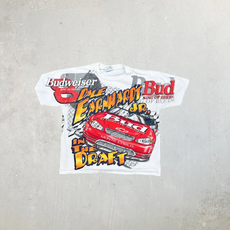 F- Vintage '00  Nascar Chase Authentic Dale Earnhardt Budweiser Jumbo Print Made In USA Tee sold by HG Vintage